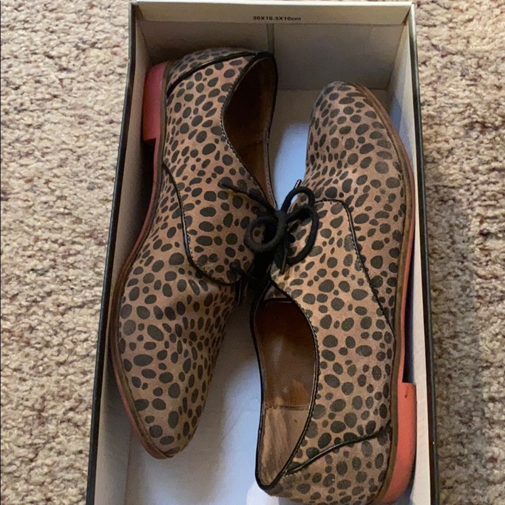 Cheetah suede loafers